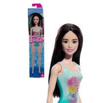 Boneca Barbie Morena Maiô Verde Dia de Praia 30Cm 3+ Mattel