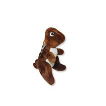 Chaveiro de Pelúcia Dinossauro Zephyr Fofy Toys Marrom Macio com Enchimento