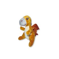 Chaveiro de Pelúcia Dinossauro Gertrudes Fofy Toys com Asas Laranja e Enchimento Macio