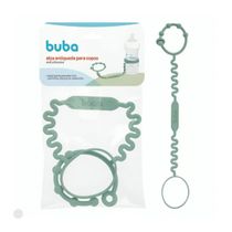 Alça Antiqueda de Chupeta, copos e brinquedos em Silicone Verde Buba