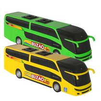Kit 2 Ônibus Mini Buzão Dois Andares 25cm - Bs Toys