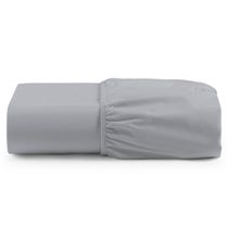 Lençol Unique Avulso de Baixo Solteiro com Elástico Micro Percal 400 Fios - Cinza