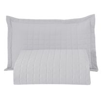 Kit Cobre Leito Colcha Bellini Solteiro Dupla Face Percal 300 Fios Textura Matelassê 2 Peças - Branco