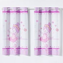 Cortina Kids Infantil Varão Tecido Oxford 2,00m X 1,30m - Bailarina Lilás