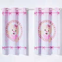 Cortina Kids Infantil Varão Tecido Oxford 2,00m X 1,30m - Ursinha Rosa