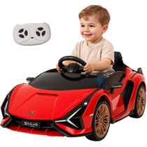 Carro Eletrico Importway Lamborghini Sian Vermelha 6V Controle Remoto