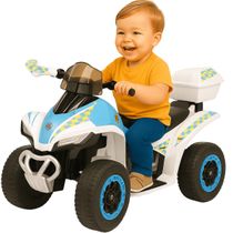 Mini Quadriciclo Elétrico Infantil Importway Branco 6V