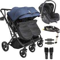 Carrinho Kiddo de Gemeos Bebe Conforto Base ISOFIX Vox Marinho