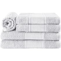 Jogo de Banho Toalhas Livy 100% Algodão Relevo em Flocos 5 Peças - Branco