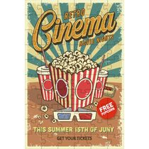 Quebra-Cabeça Retro Pipoca de Cinema de 120 peças