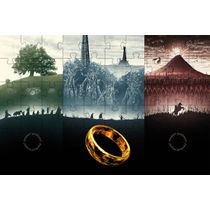 Quebra-Cabeça 500 peças em MDF da Terra Média e o Anel do Poder