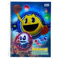 Caderno Universitario Pac Man Fantasmas 1M 96Folhas Tilibra