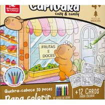 Q.C 30PCS P/ COLORIR CAPIVARA COZY & COMFY - BRINCADEIRA DE CRIANÇA