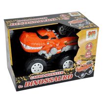Carrinho Monster Dinossauro com Luz e Som 15cm DM Toys