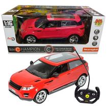 Carrinho Controle Remoto SUV Vermelho c/ Luz Recarregável DM Toys