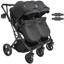 Carrinho Kiddo para Gemeos Duplo Vox II Preto