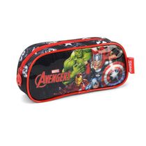 Material escolar - Estojo - Avengers - Preto - Luxcel