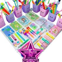 Kit 15 Itens Kawaii Select - Papelaria Fofa Criativa
