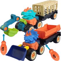 Kit Carrinhos Dinossauro Monta Desmonta Brinquedo Infantil