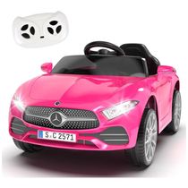 Carrinho Licenciado Mercedes-Benz CLS 350 12V para Crianças, Controle Parental, Suspensão Mola, Rodas com Luzes de LED - Rosa,BCARORUR