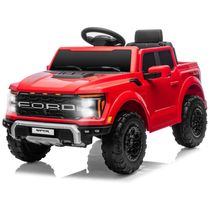 Mini Carro Elétrico Licenciado Ford F150 Raptor 12V p/ Crianças c/ Controle Remoto, Luzes LED, MP3, Caçamba, Cinto de Segurança - 120cm,Segmart