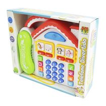 Telefone Infantil Divertido Casa com Som e Luz Dm Toys
