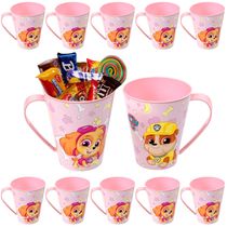 15 Canecas com Alça da Patrulha Canina Rosa Lembrancinha Festa Infantil