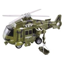 Helicoptero Operaçao Resgate com Som e LUZ Verde DM TOYS DMT6163
