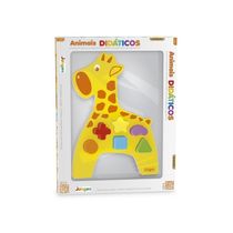 Brinquedo de Encaixe Animais Didáticos Girafa - Junges