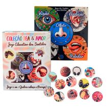 Jogo dos 5 Sentidos Desafio Educativo Sensorial em MDF