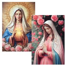 2 Quebra-Cabeças Inclusivos 60 peças  Mãe de Jesus para Mentes Inteligentes