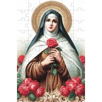 Quebra-cabeça sagrado Santa Terezinha das Rosas em 60 Peças