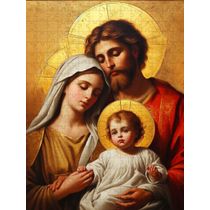 Quebra-cabeça Religiosos Santa Sagrada Familia em 60 Peças