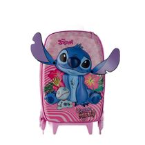 Mochila com Rodinhas - Disney - Stitch - Rosa - Diplomata