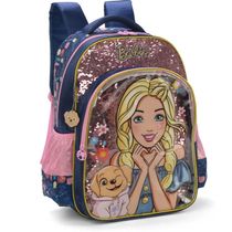 Mochila - Barbie - Azul com Paetê - Luxcel