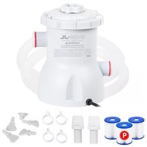 Bomba Filtro 1250L/H para Piscina Inflável e Estrutural + 2 Cartuchos Refil VG Plus 110v