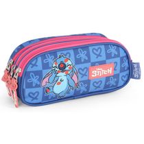 Estojo Triplo STITCH DISNEY Luxcel ET47744SC Azul
