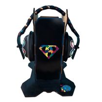Abafador de Ruido Preto para Autistas  12 DB com suporte Infinity Black decorativo