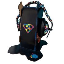 Abafador de Ruido Preto para Autistas  12 DB com suporte Infinity Blue Decorativo