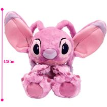 Pelúcia Disney Stitch Angel Rosa 45Cm Big Feet 2+ F00643 Fun