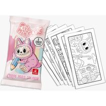 Cards Colorir Fofos Monstros Sortidos - Brincadeira de Criança