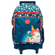Mochila de Rodinhas Xeryus 16 College Unicórnio Azul