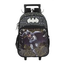 Mochila de Rodinhas Com Alça Luxcel Batman Preto