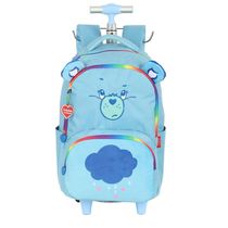Mochila de Rodinhas Com Alça Luxcel Ursinhos Carinhosos Azul