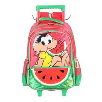Mochila de Rodinha Com Alça Luxcel Turma da Mônica Vermelho