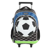 Mochila de Rodinhas Com Alça Luxcel Up4You Futebol Azul