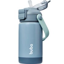 Copo Térmico - Parede Dupla - Com Bico E Canudo - Buba - Azul