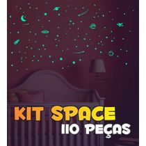 Adesivos que brilham no escuro! 110pçs - Planetas, Cometas, Foguete, Galáxia, Lua...