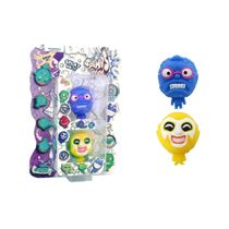 2 Bonecos Homem Azul e Palhaço Amarelo - Splats Head Mini