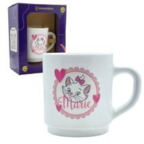 Caneca Snow Gata Gatinha Marie Disney Em Cerâmica 250mL Original, Zona Criativa, Xícara Café Chá